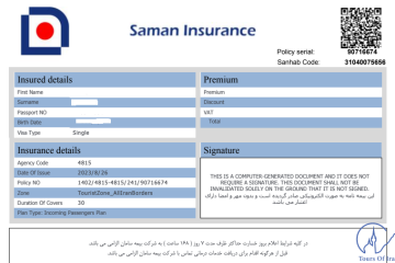 travel insurance for Iran