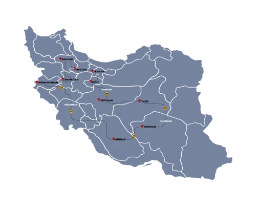 Road Map Glories of Persia Tour