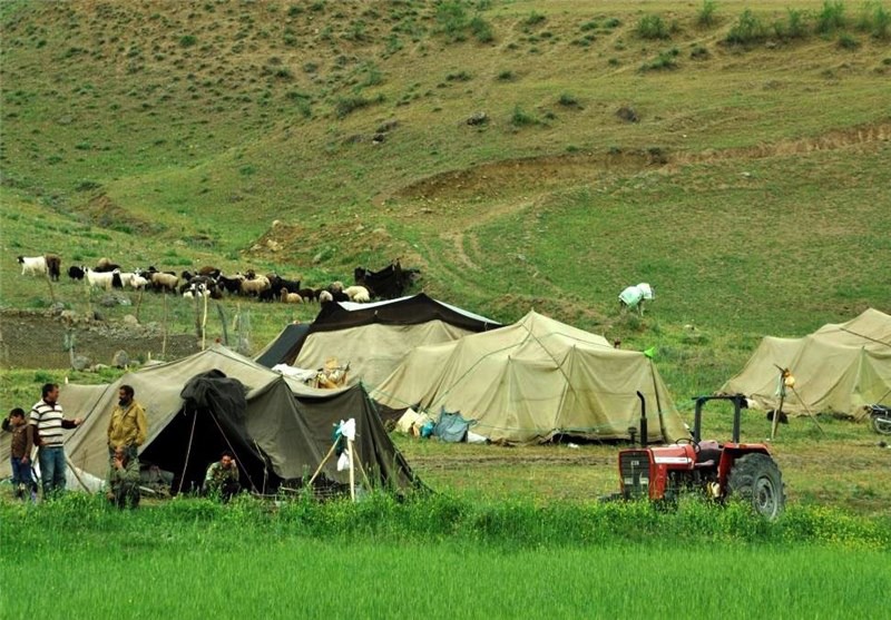 Nomads in Iran: tents